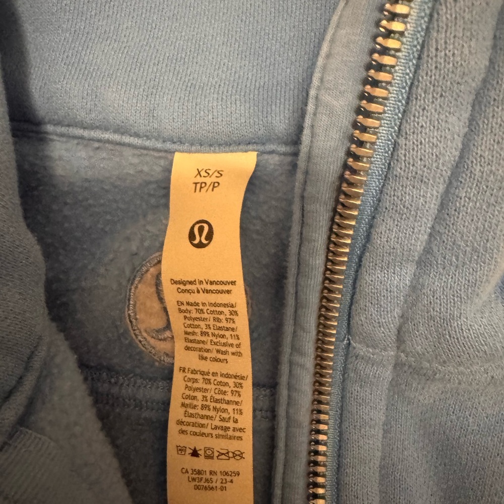 lululemon scuba over sized Quarter-Zip Cropped Pullover - Picture 2 of 3